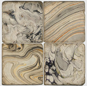Marbleized Coasters S/4